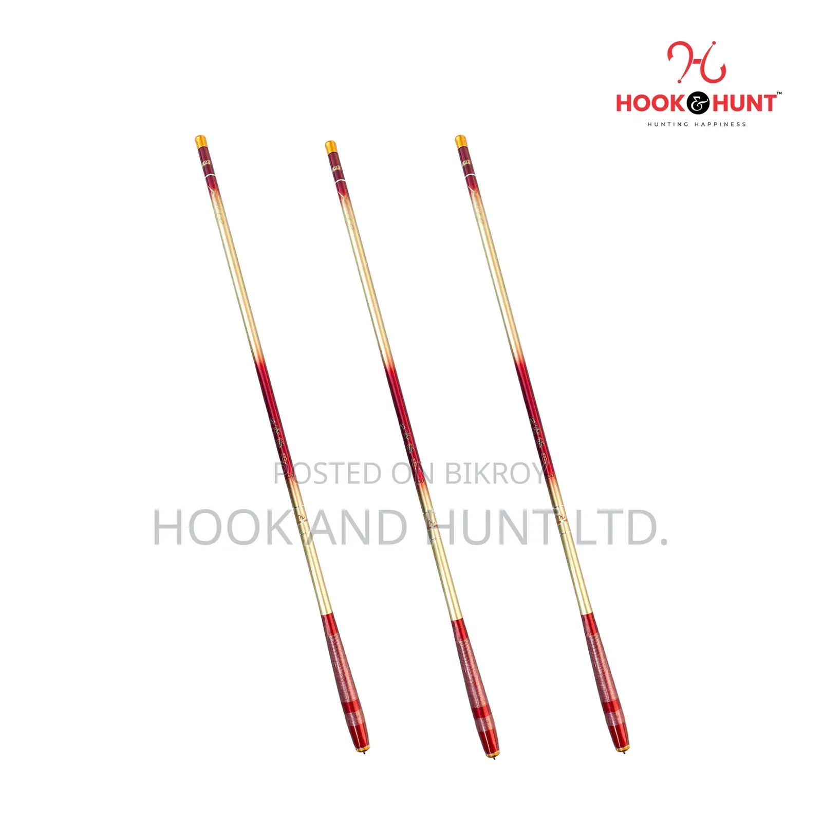 Red Carbon Stream Fishing Rod 300–540cm Ultra Light 37 Action