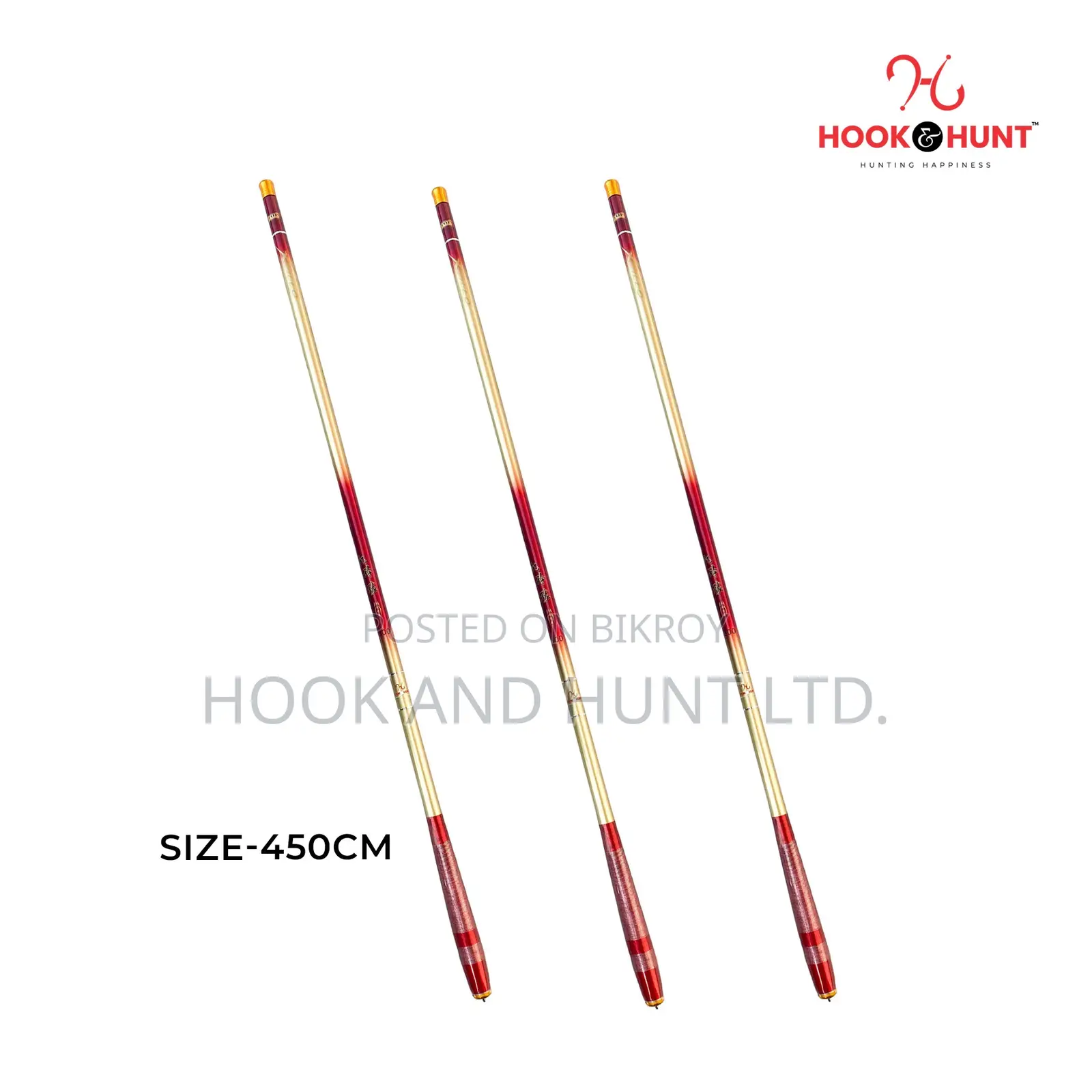 Red Carbon Stream Fishing Rod 300–540cm Ultra Light 37 Action
