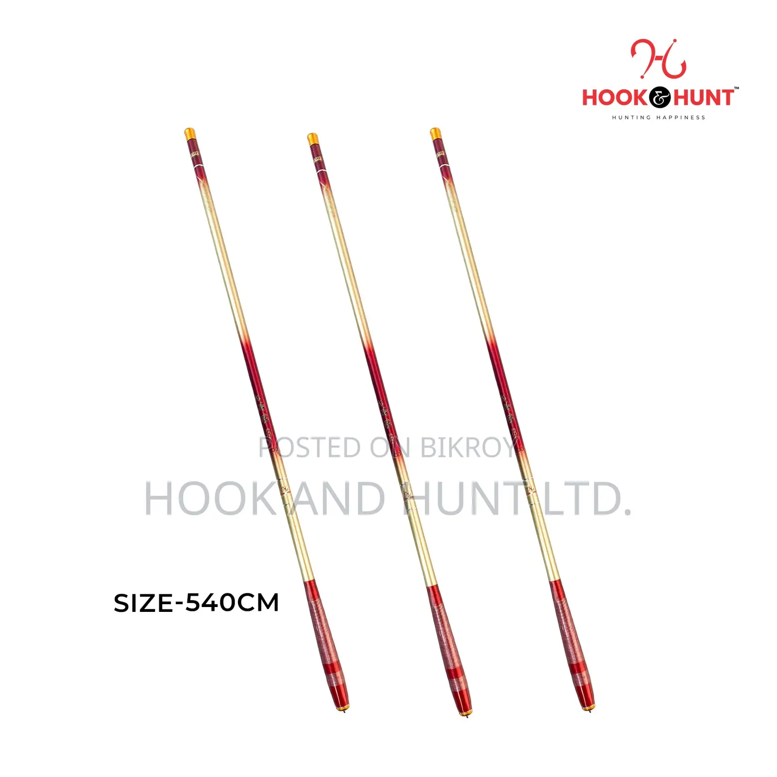 Red Carbon Stream Fishing Rod 300–540cm Ultra Light 37 Action