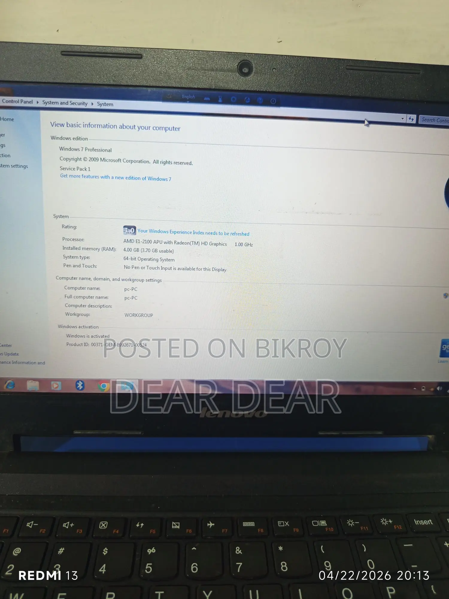 Lenevo Ideapad laptop sale