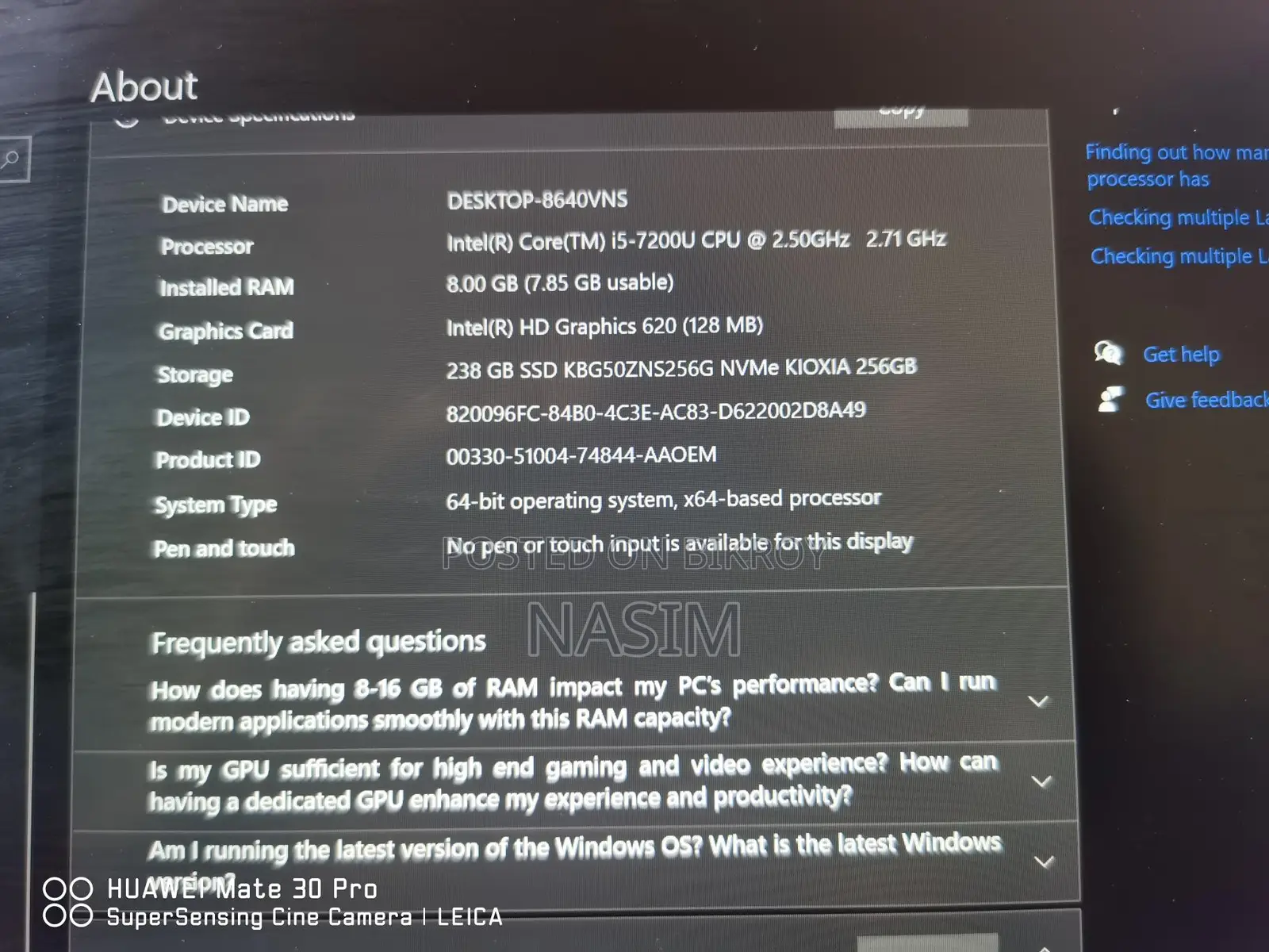 Server Lenovo 8GB Intel Core i5 SSD 256GB