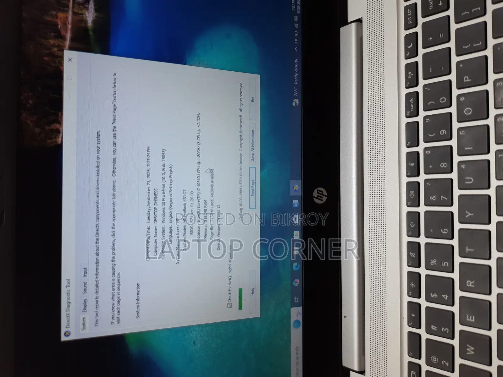 HP 430 G7 10TH GEN. 256/08GB FRESH LIKE NEW!! 13.3" Intel core i5
