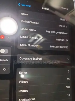 Ipad 6th gen wifi version 32 gb,Silver colour
