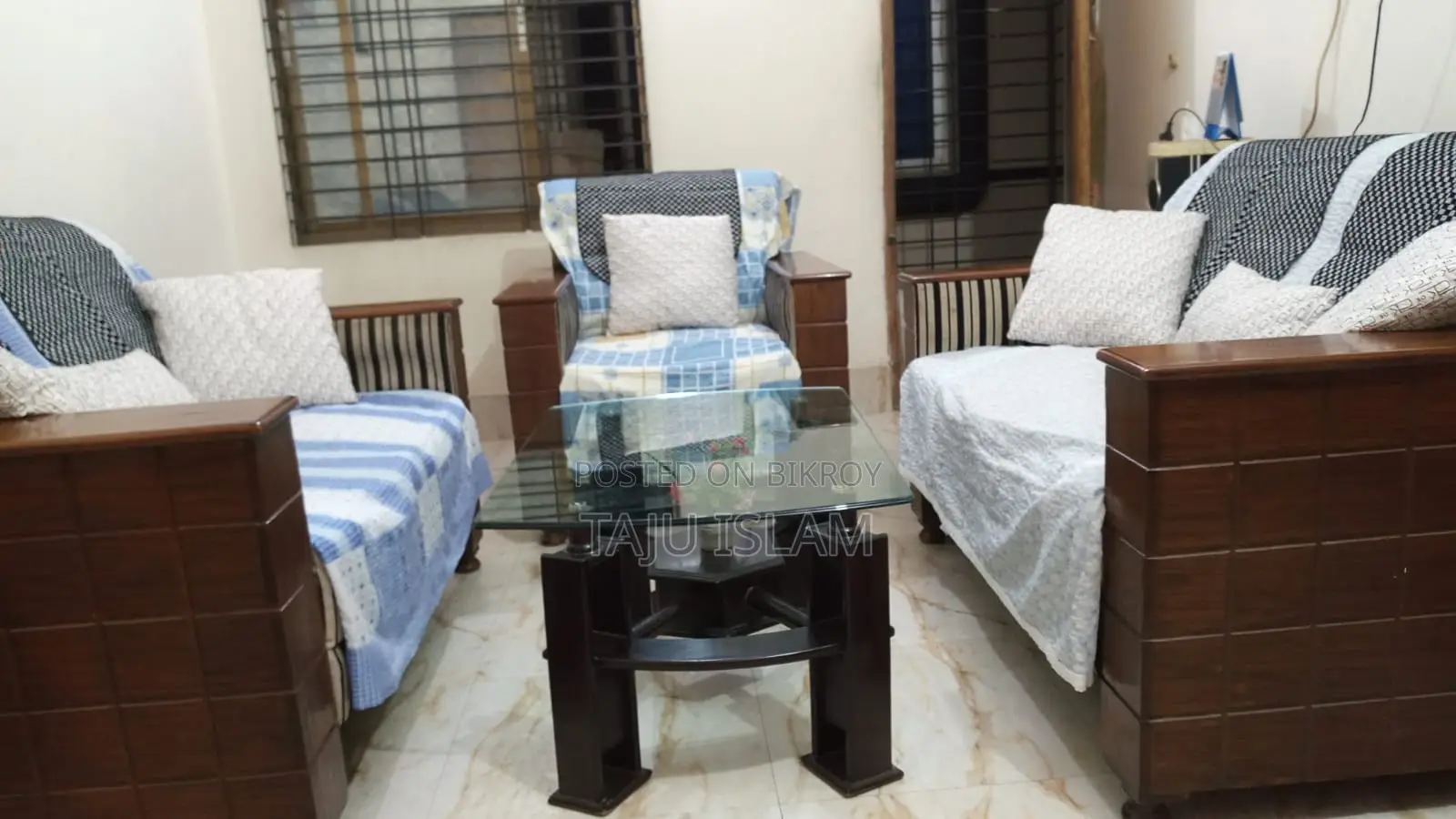 Double Sofa Set and Tea Table for Sale.