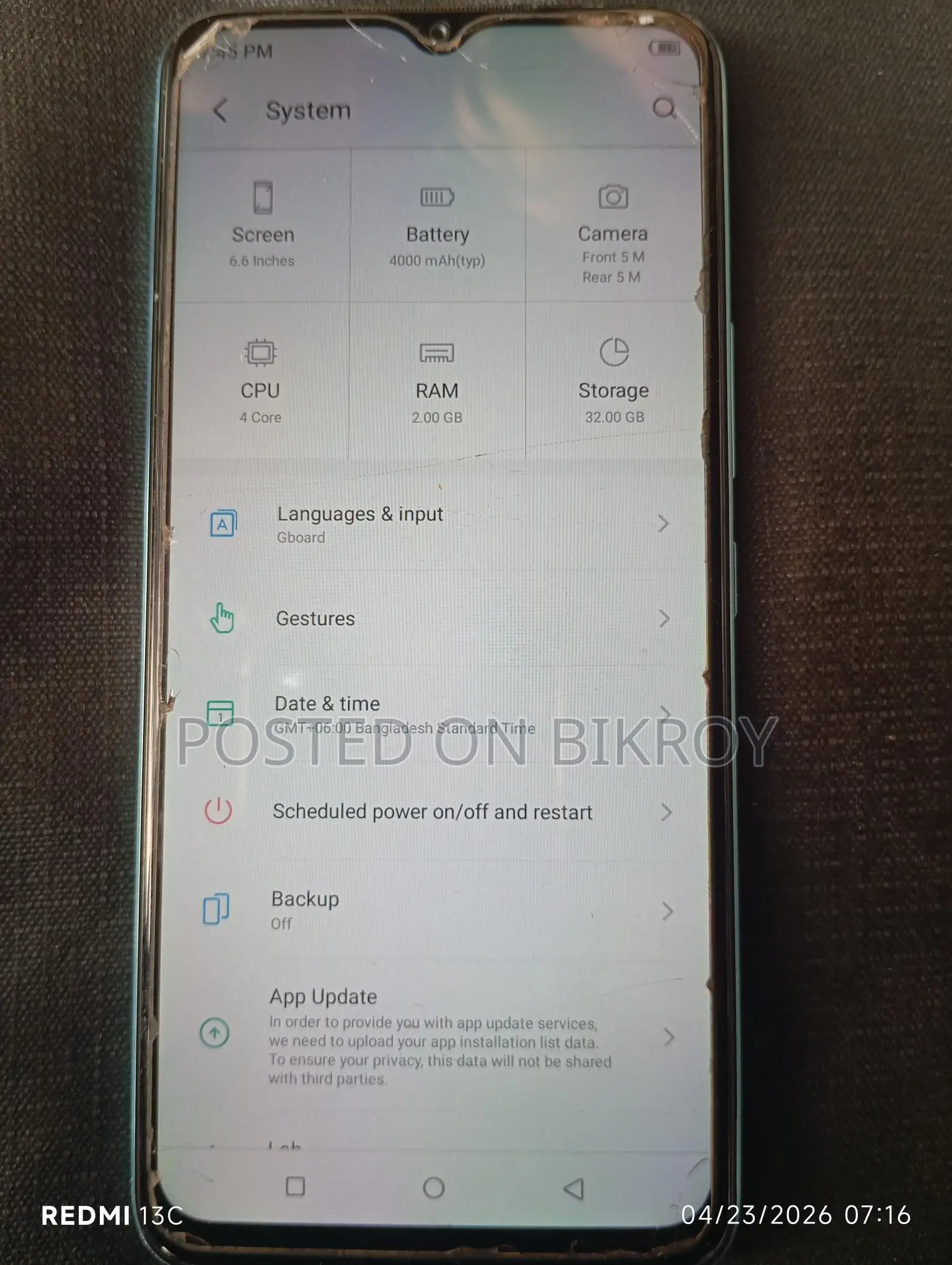 Itel (A58 pro 4G) (Used)