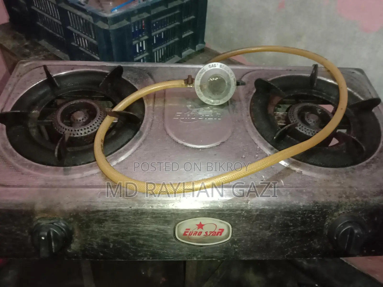 Gas Stove Double Burners With Pipe and Regulator Star Brand