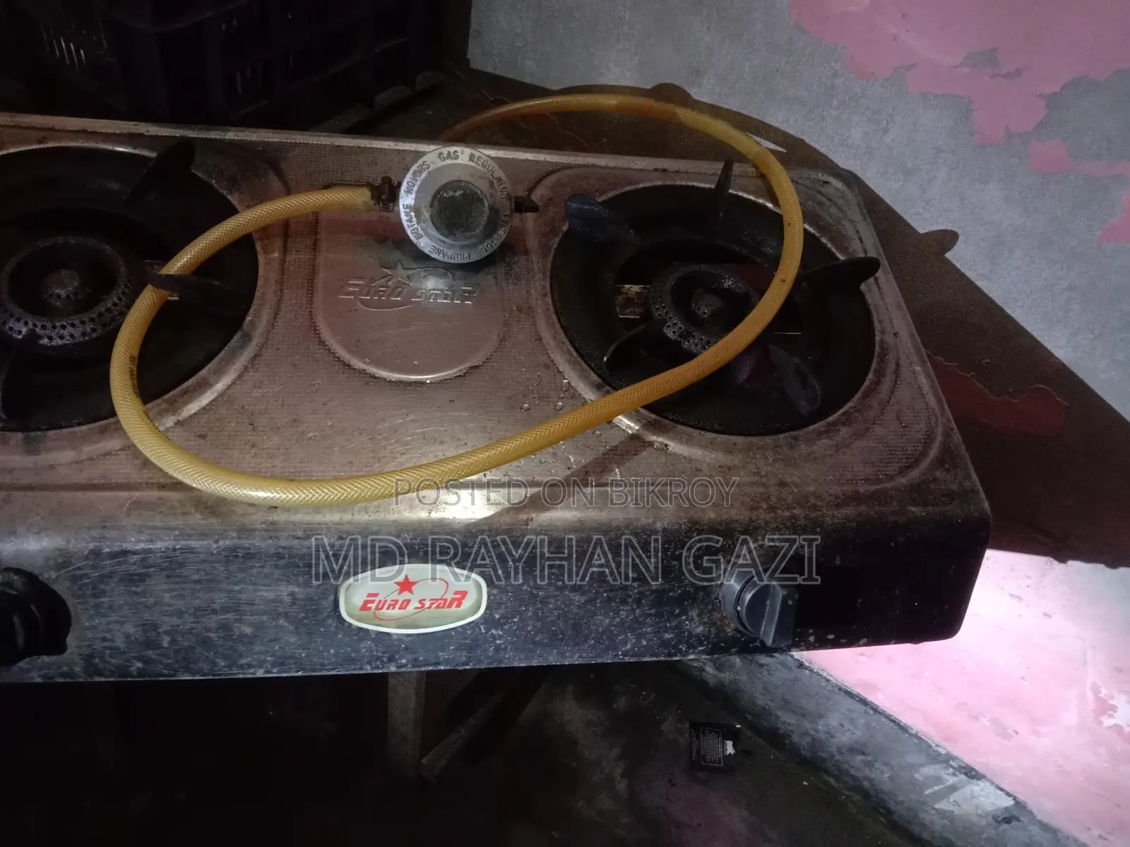 Gas Stove Double Burners With Pipe and Regulator Star Brand