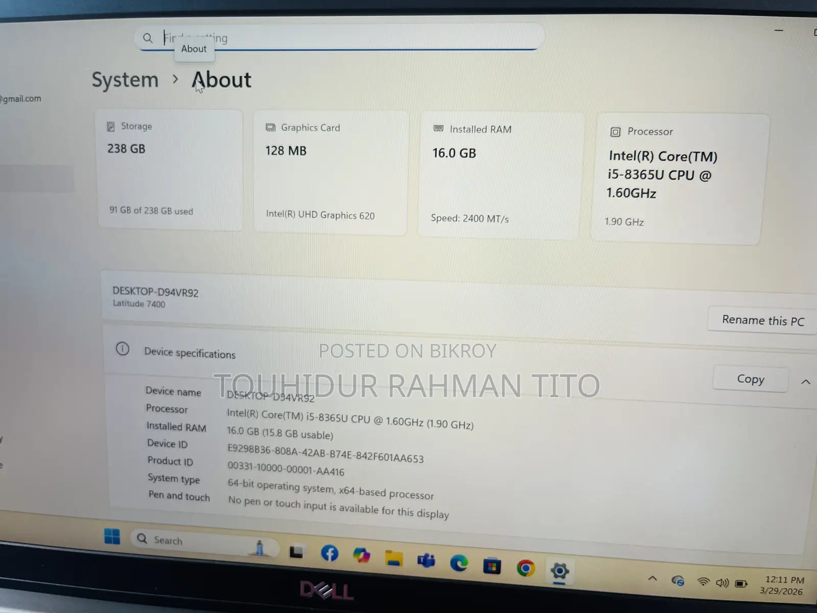 Dell Latitude Laptop