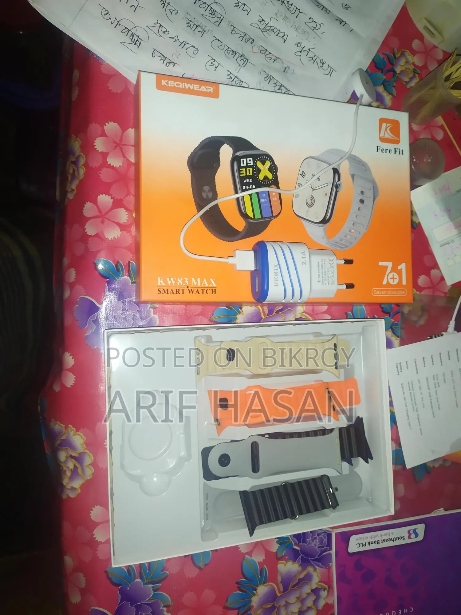 kw834 স্মার্ট ওয়াচ বিক্রয় হবে