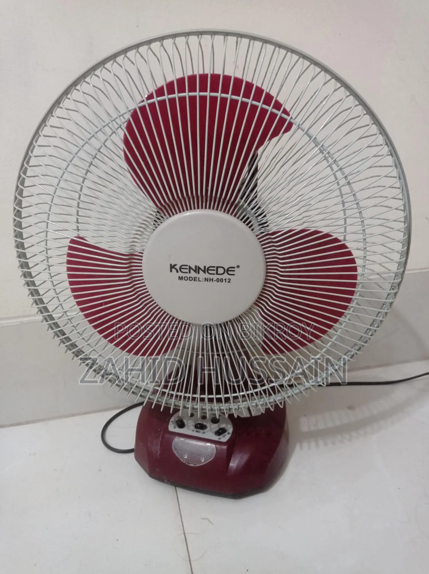 Kennede 12" Rechargable Fan