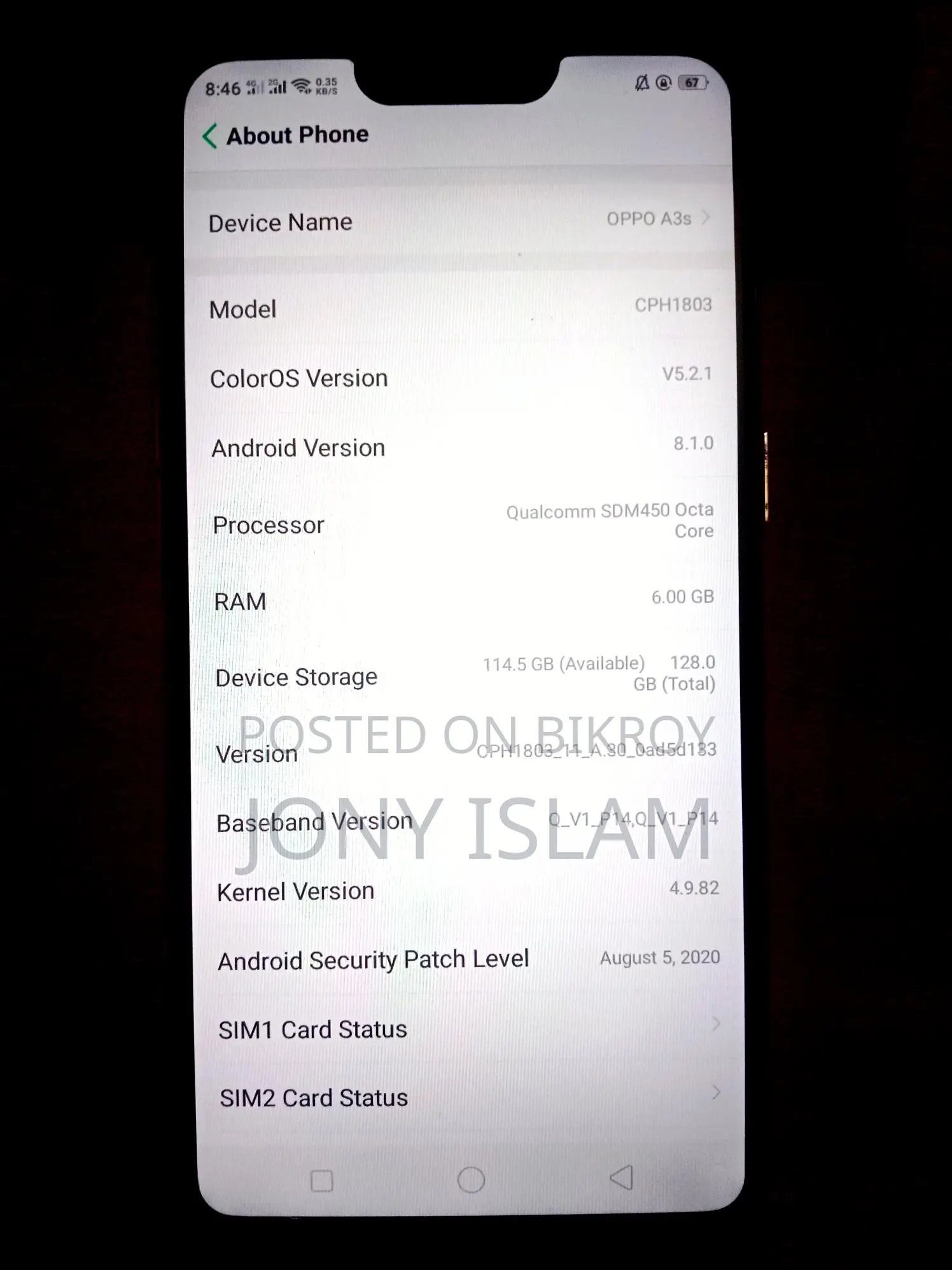 OPPO A3s (Used)