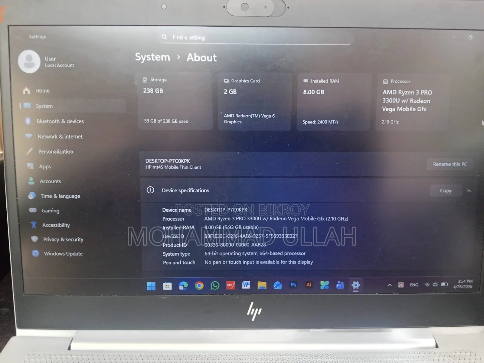 Hp laptop
