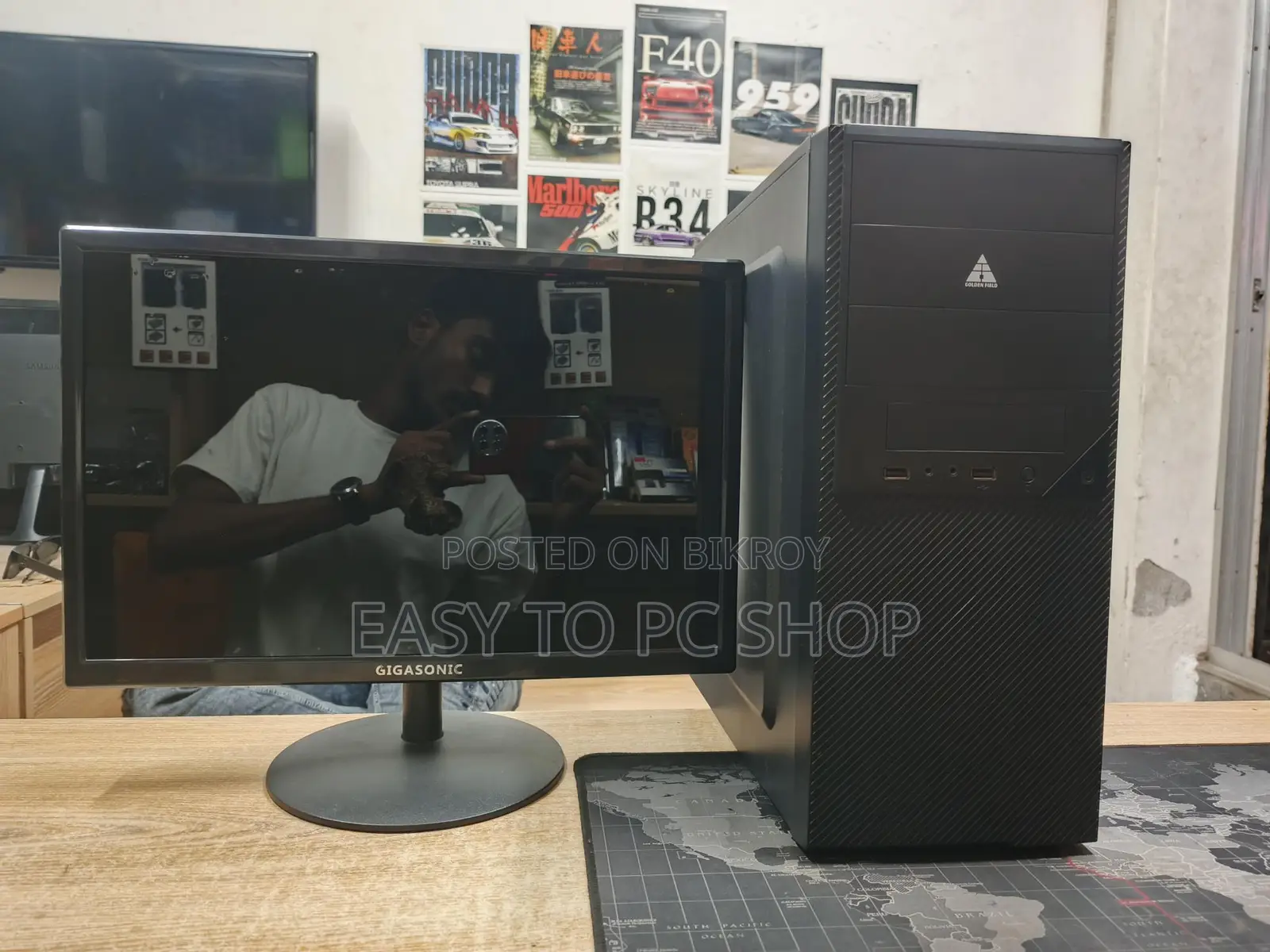 ASUS H-81 INTEL CORE I3-4GEN-8GB RAM+128GB SSD+19"MONITOR