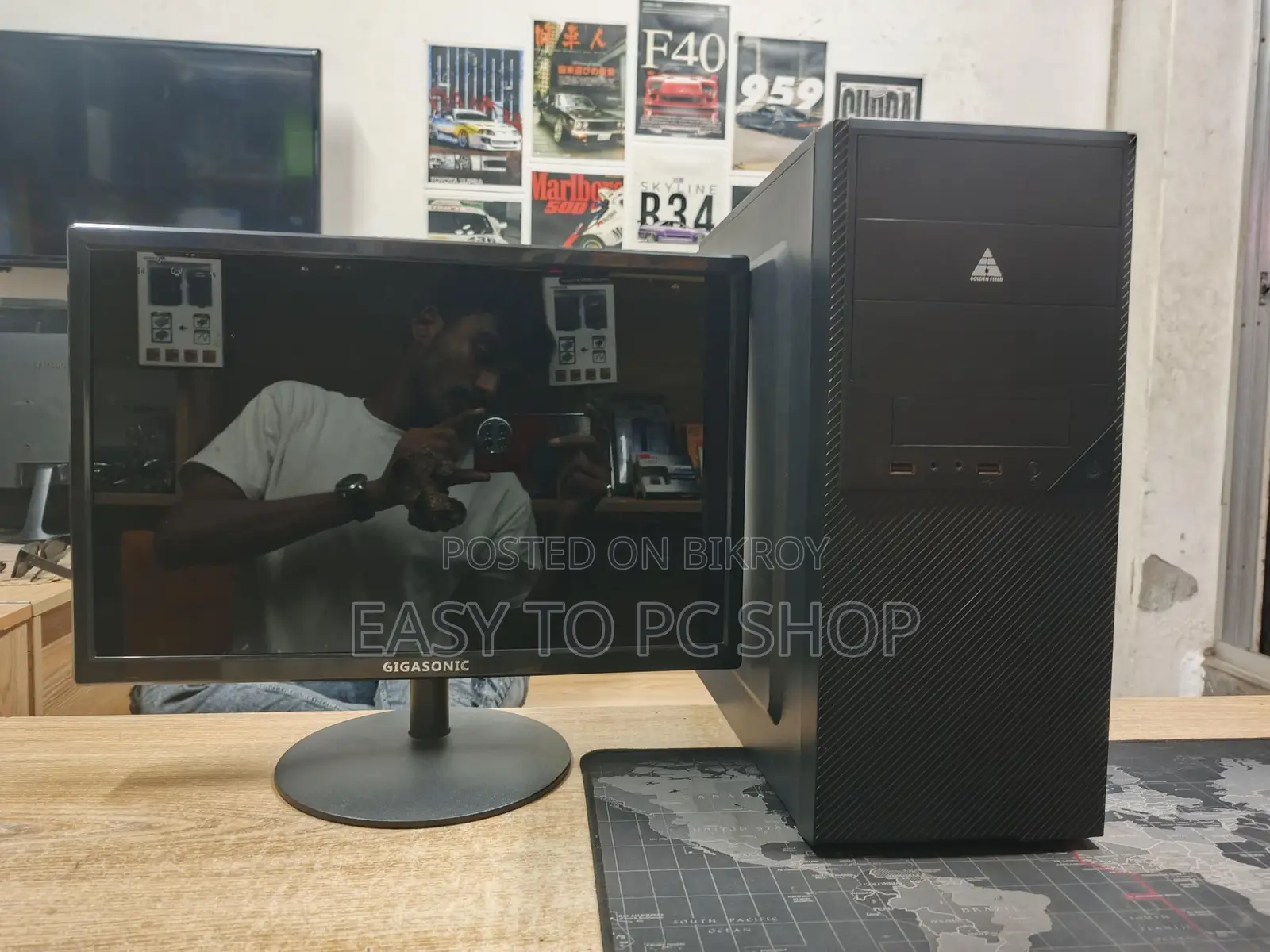 ASUS H-81 INTEL CORE I3-4GEN-8GB RAM+128GB SSD+19"MONITOR