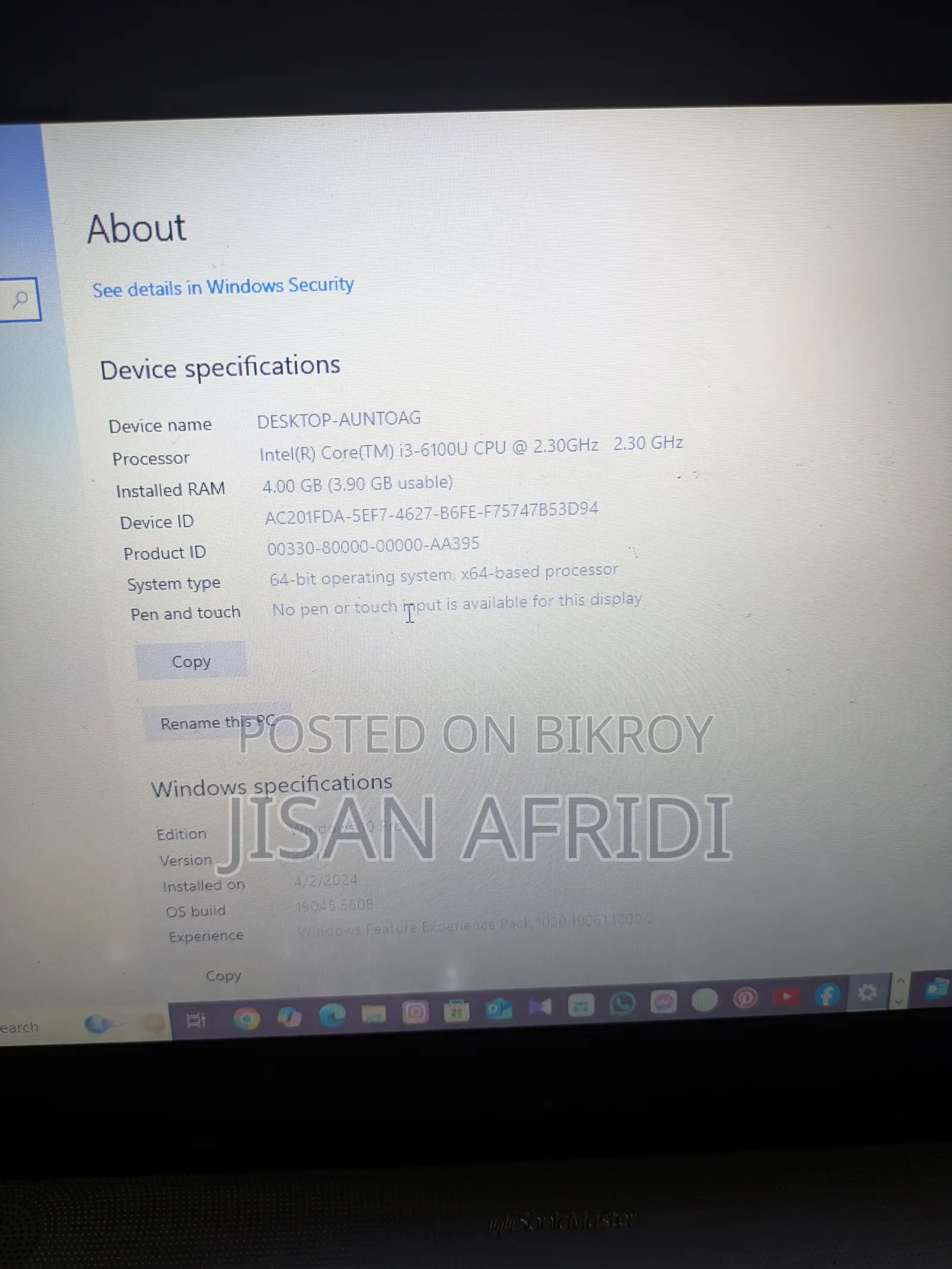 Laptop for Sale