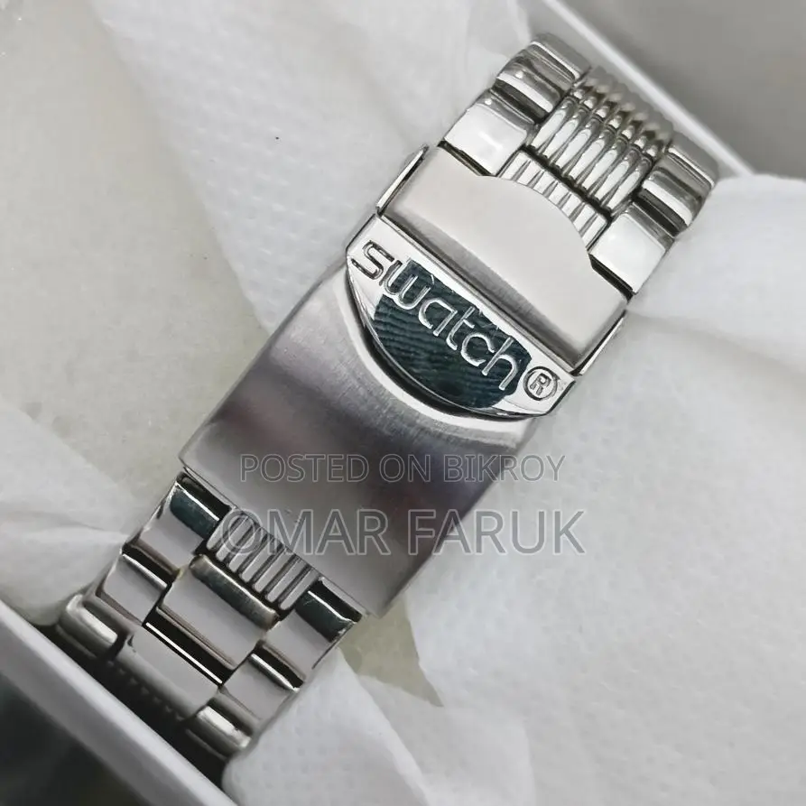 Swatch Swiss Watch – Luminous, Stainless Steel Strap