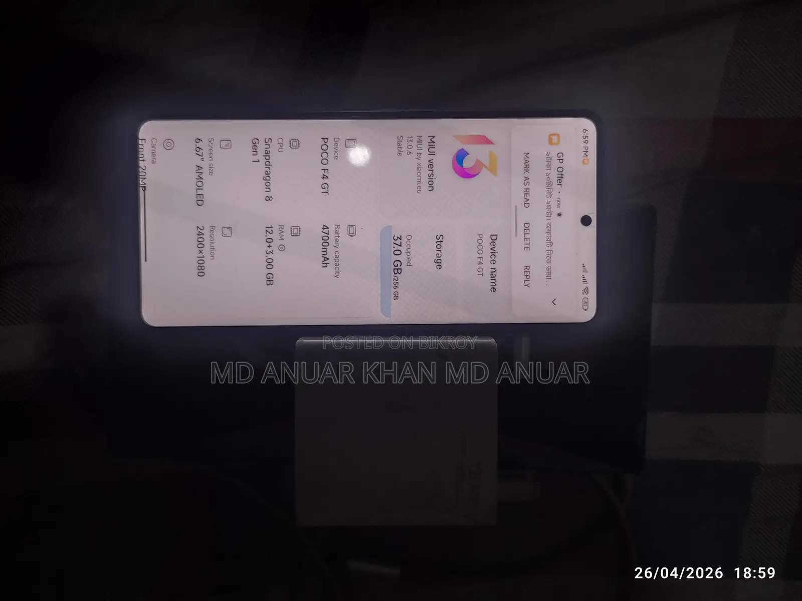 Xiaomi Poco F4 GT (Used)