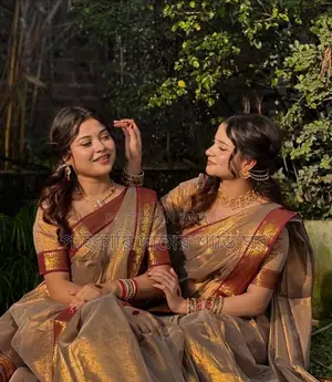 #ঈদ_অফারে ইন্ডিয়ান ইন্সপায়ার্ড লামা সিল্ক শাড়ি ️️