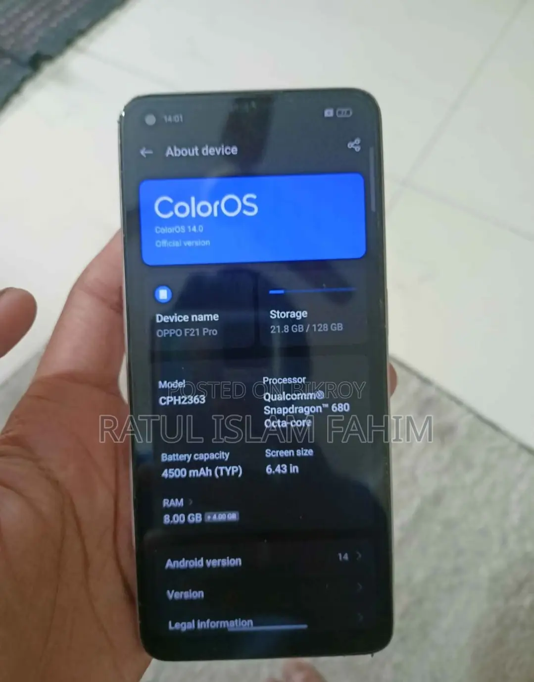OPPO F21 Pro (Used)
