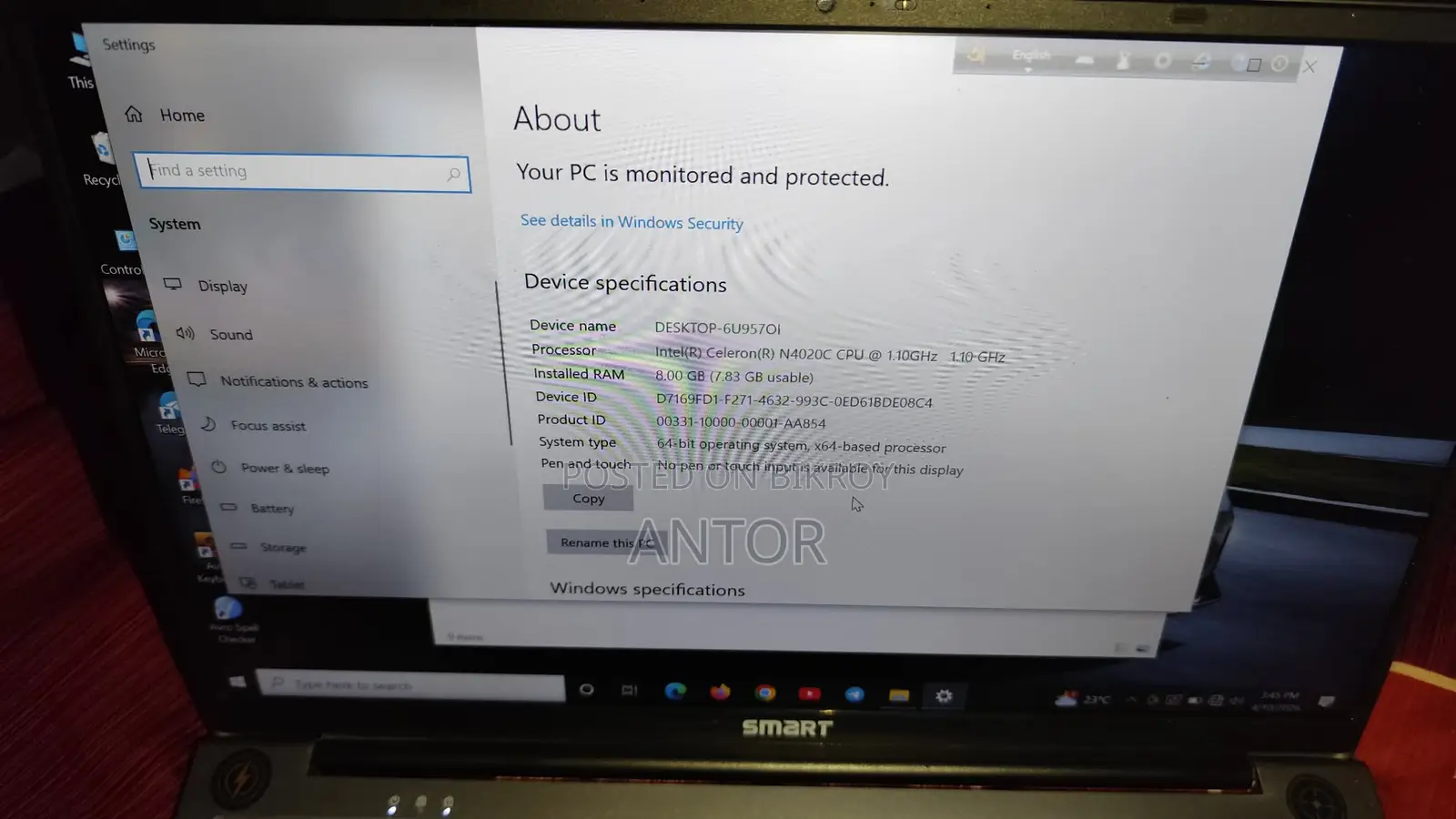 SSD 256GB FRESH CONDITION