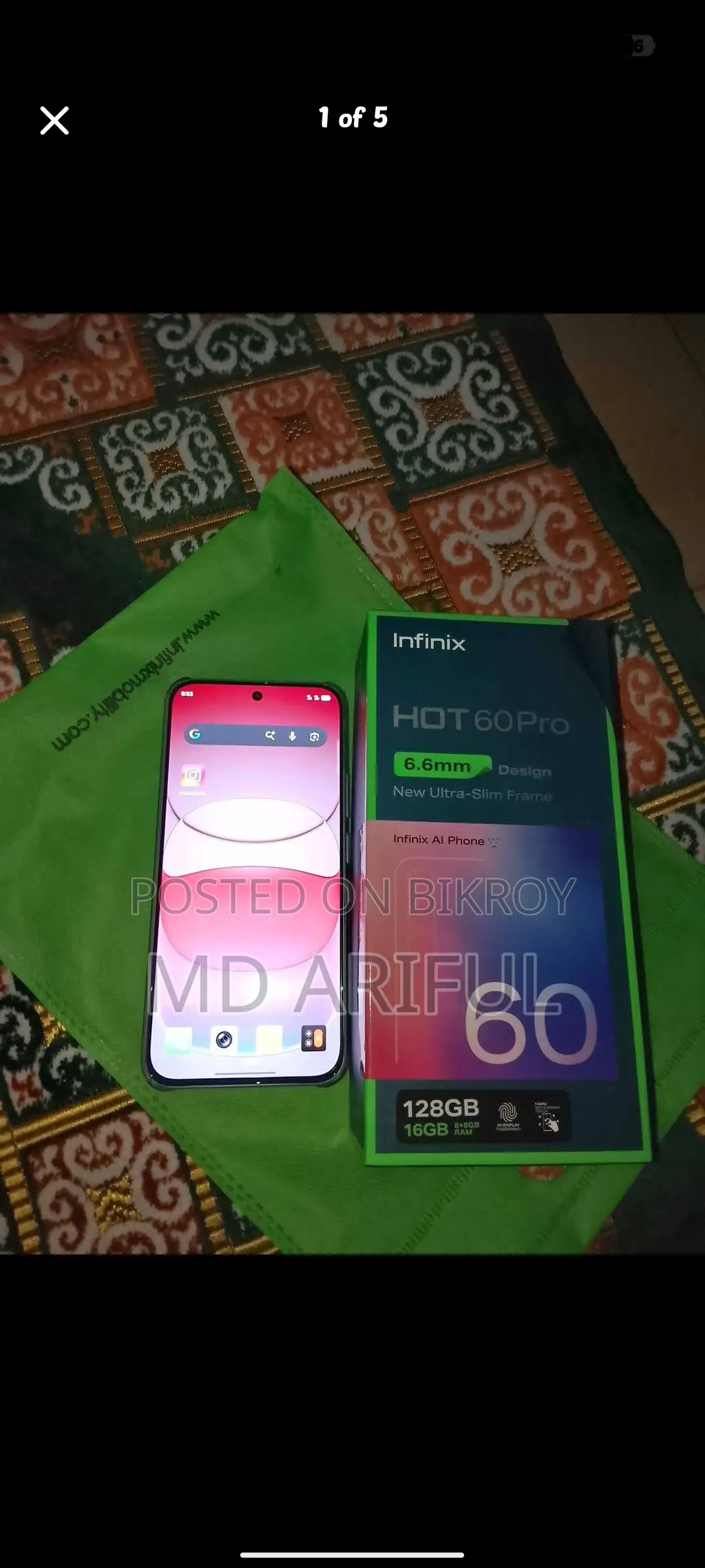 Infinix Hot 60 Pro Full Box 8/128 (Used)