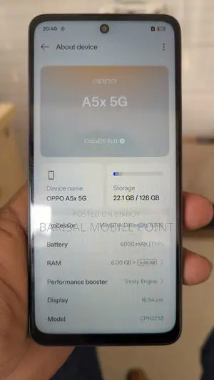 OPPO A5x 5g 6/128 New Condi (Used)