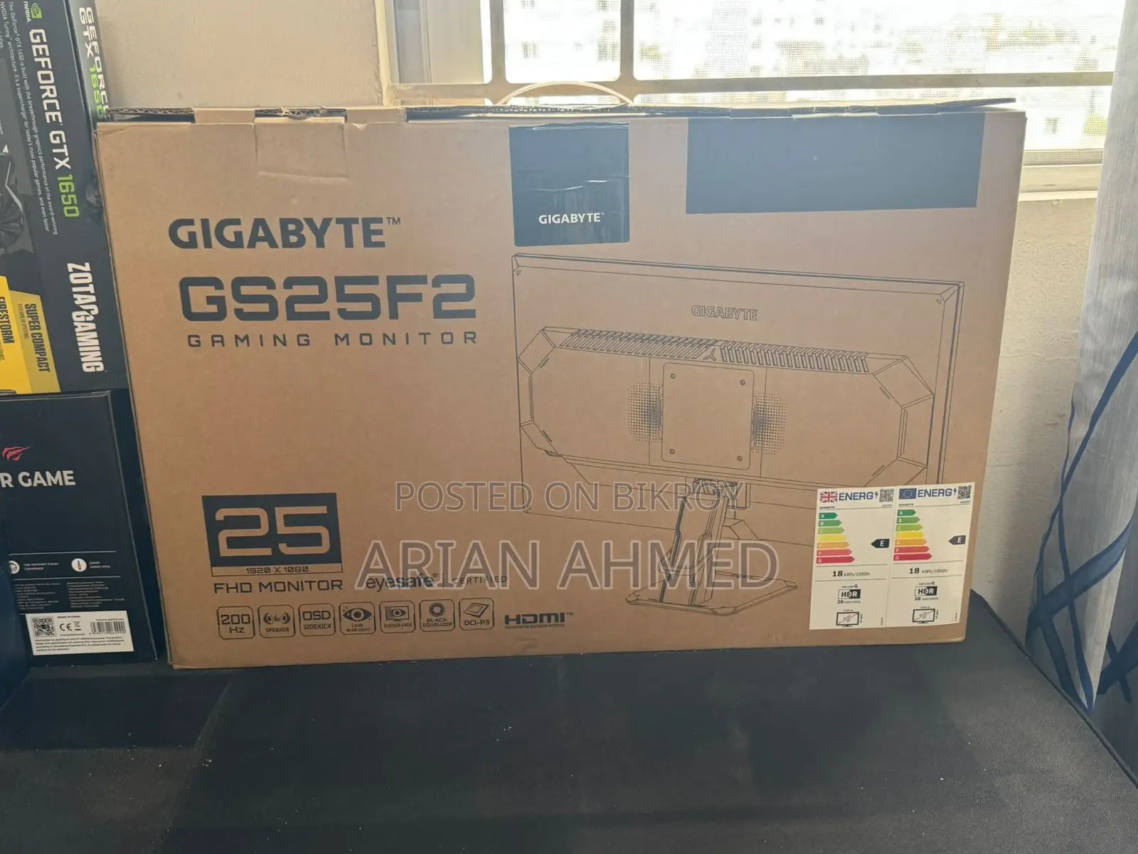 Gigabyte Gs25f2 24.5" 200Hz Full HD SS IPS Gaming Monitor