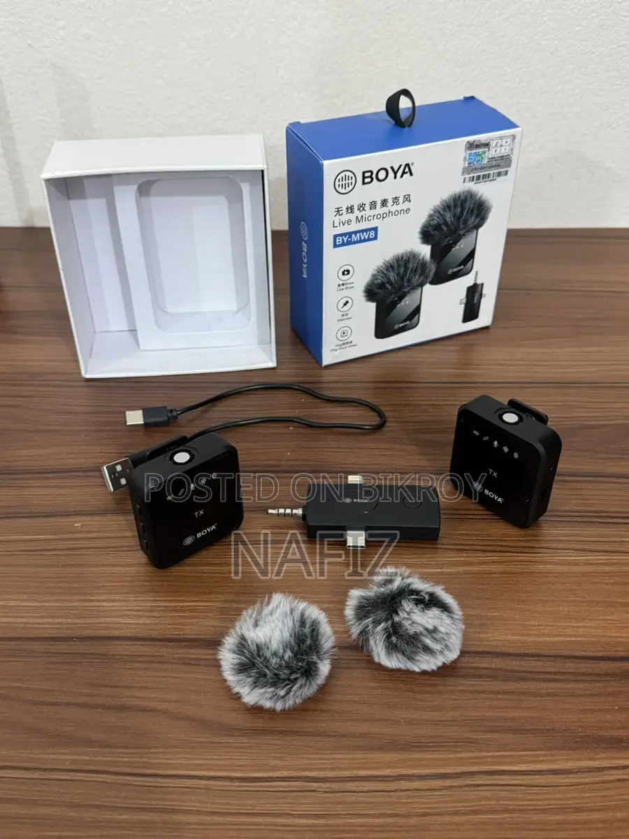 Boya-mw8 Wireless Mini Microphone New Condition