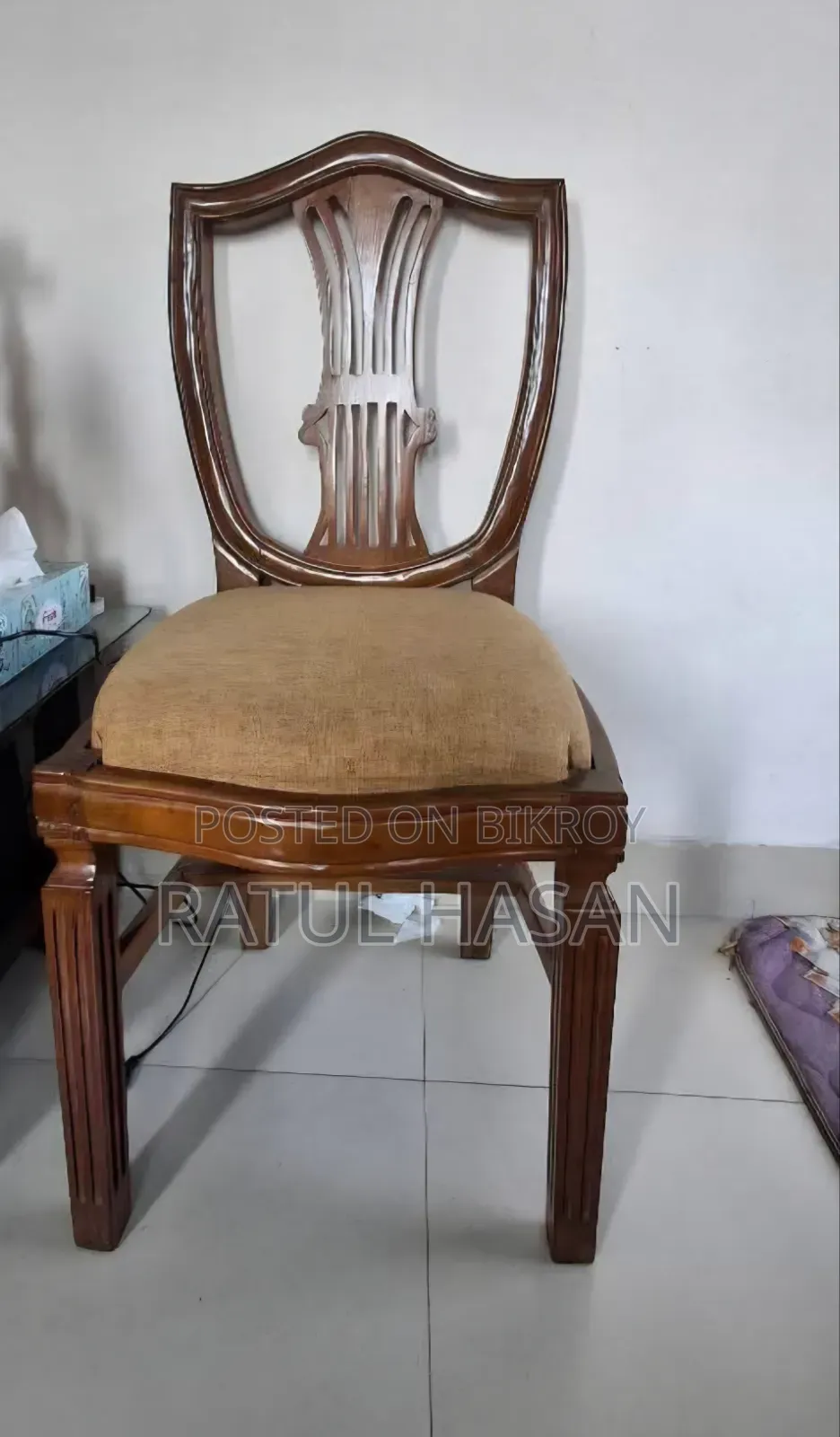 Teak Wood 6-Chair Dining Table for Sale