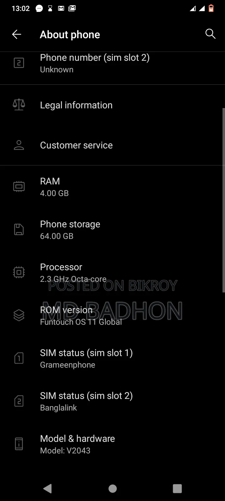 Vivo Y20 (Used)