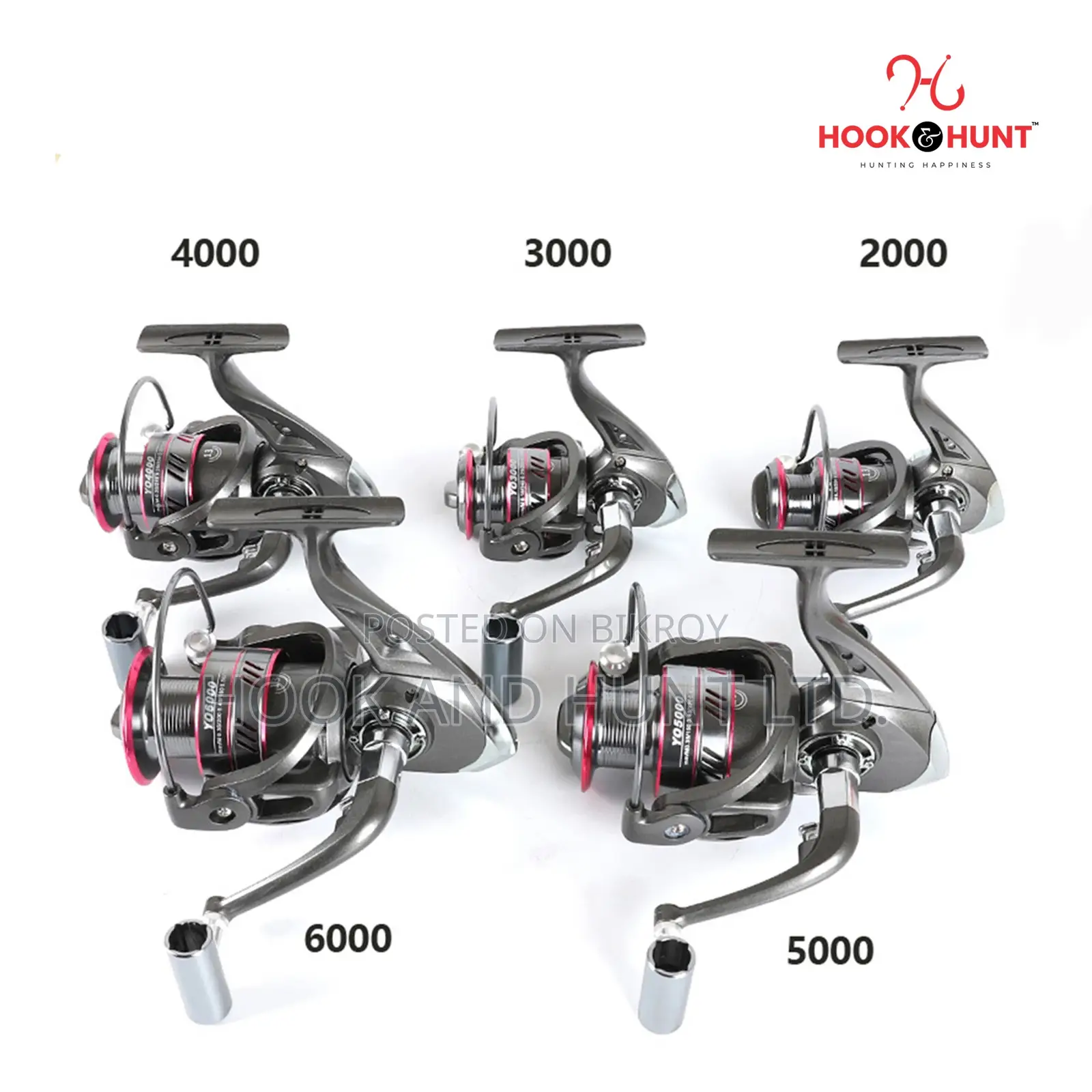 YO800–7000 Spinning Reel 13BB 5.2:1 Metal