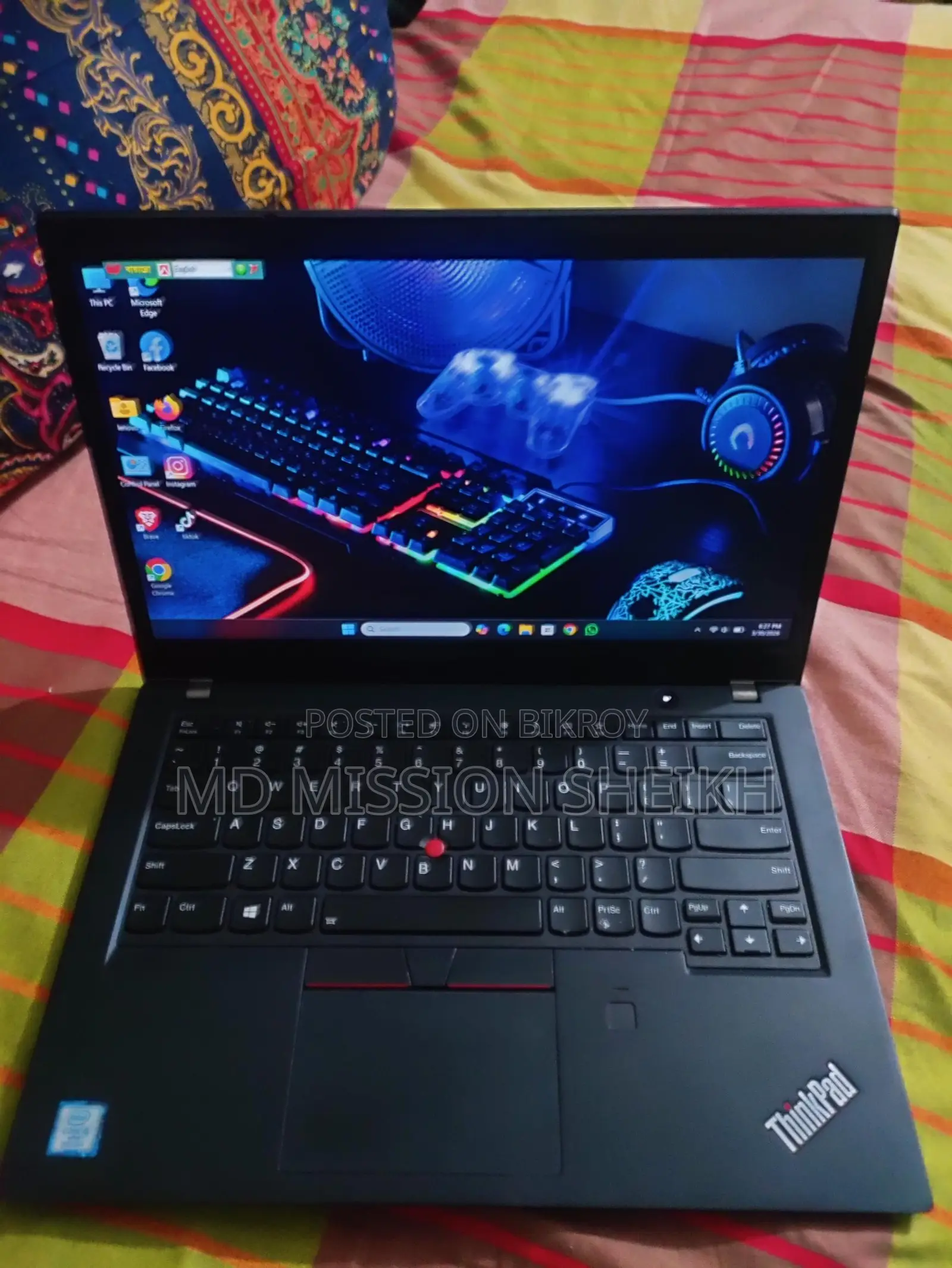 Lenovo Intel core i5 8g laptop