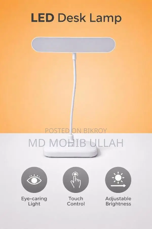 Touch Control | Adjustable Brightness Study Table Lamp