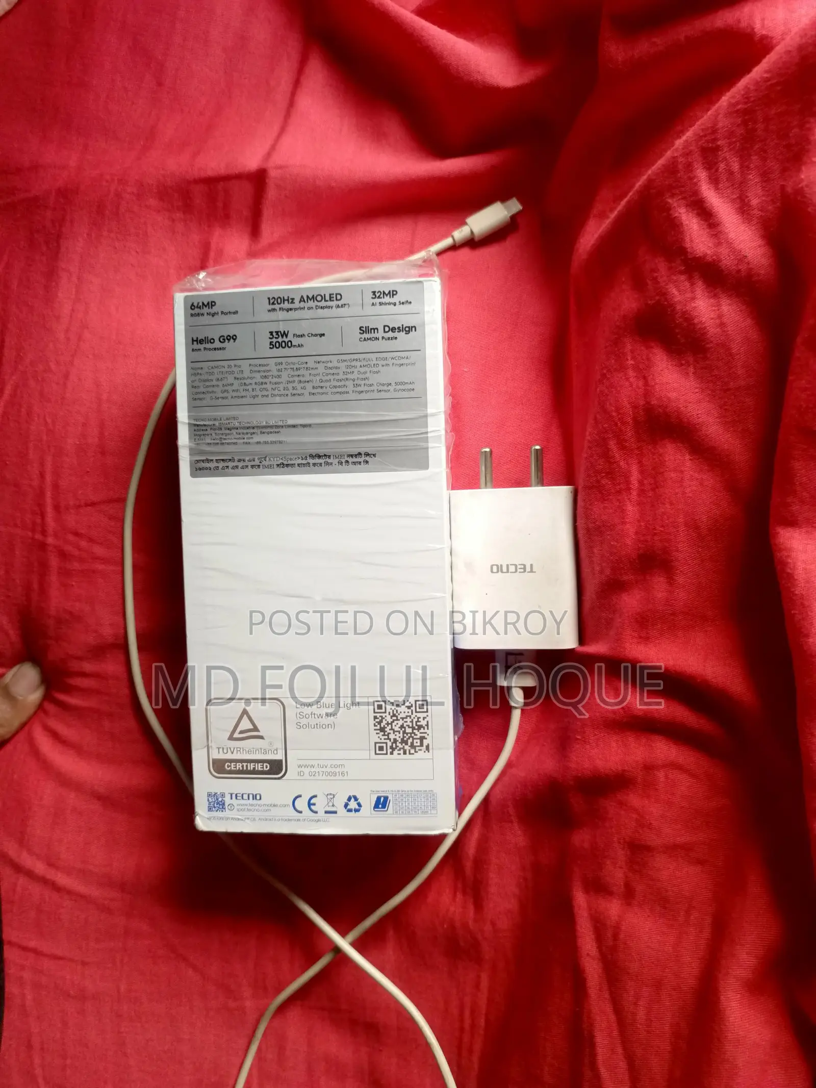 Tecno Camon 20 Pro (Used)