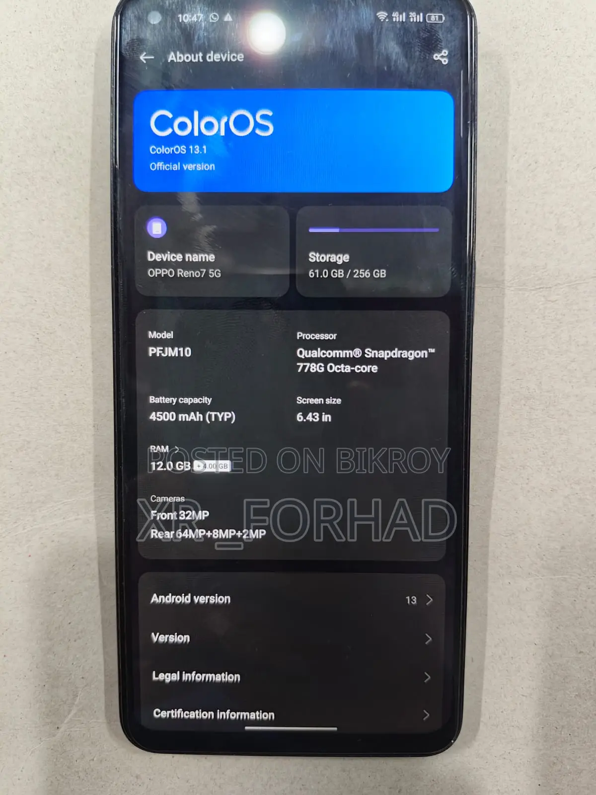OPPO Reno 7 Pro 5G (Used)