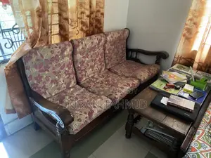 3 Seater Sofa and 2 Single Along with a Tea Table for Sale