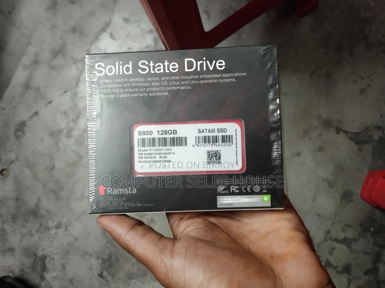New Ramsta Sata Ssd 128 Gb