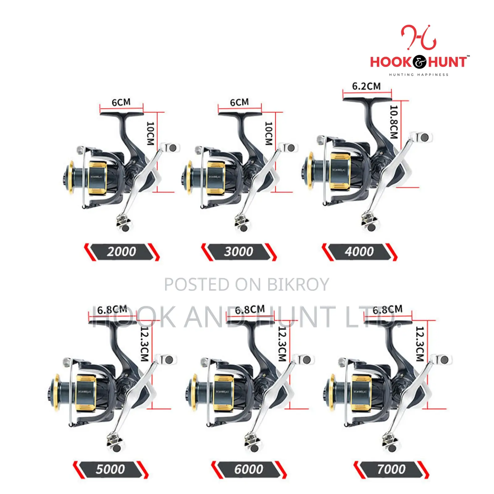 OT Double Rocker Spinning Reel 2000–7000 Long Cast