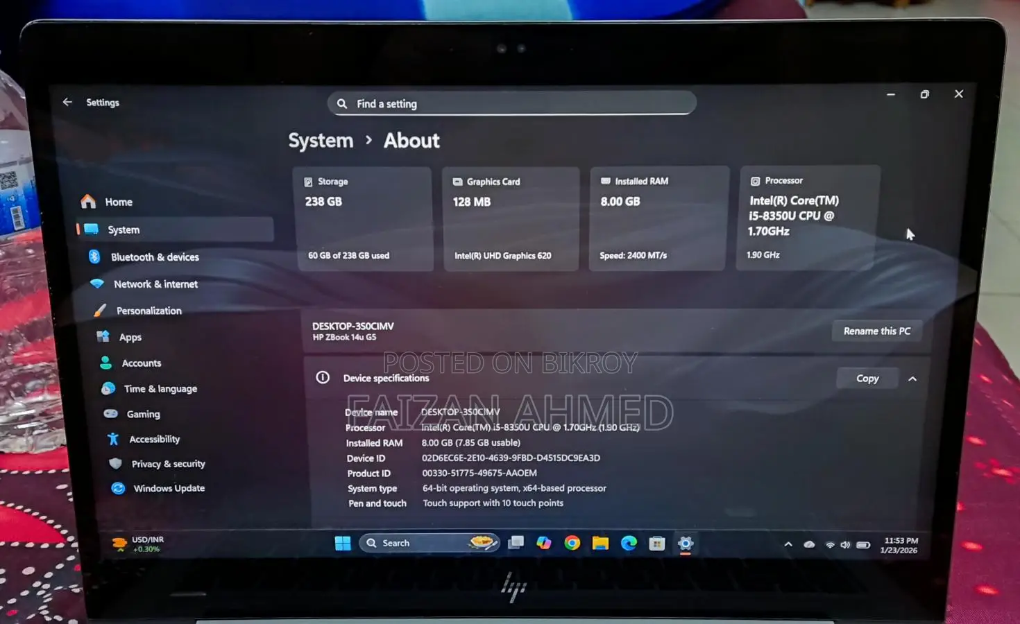 HP Zbook G5 14U Brand New Core i5 8th Gen Mobile Workstation