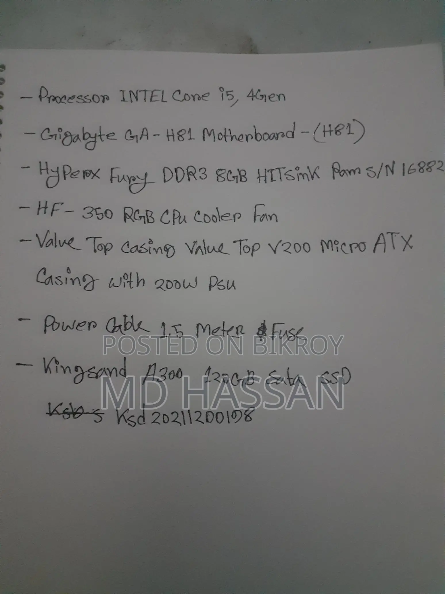 I5, 8gb PC sell Emergency