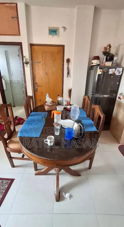 Teak Wood 6-Chair Dining Table for Sale