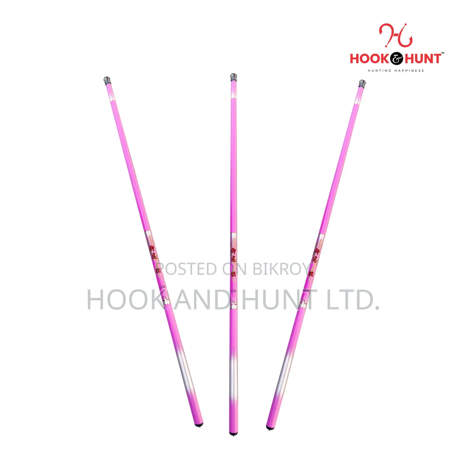 Pink Carbon Fishing Rod 300–450cm Ultra Light Soft