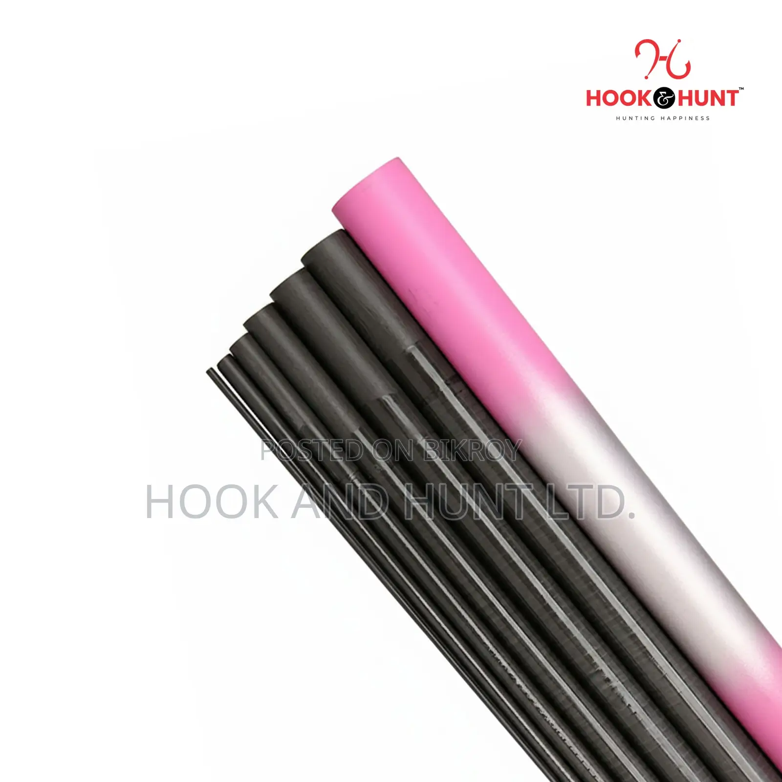 Pink Carbon Fishing Rod 300–450cm Ultra Light Soft