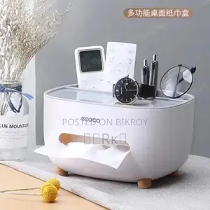 ECOCO Cute Large Storage Napkin Box Light Luxury Desktop Organizer