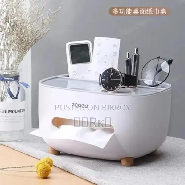 ECOCO Cute Large Storage Napkin Box Light Luxury Desktop Organizer