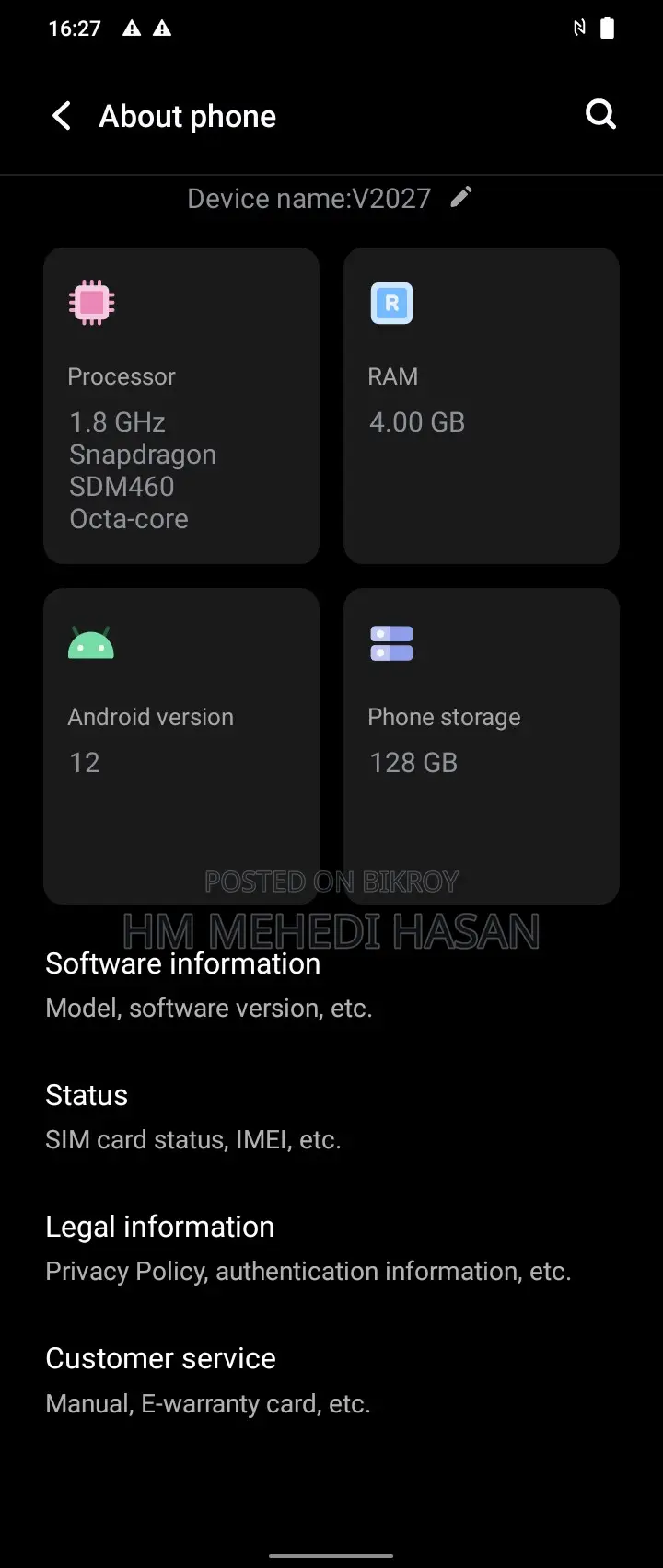 Vivo Y20 (Used)