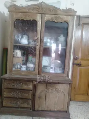 Teak wood wall showcase