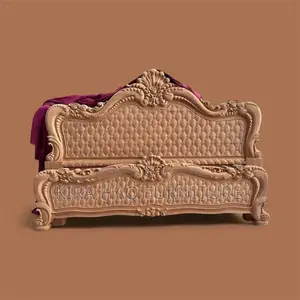 Royal Teak Wood Bed with 2.5-inch Thick Wood