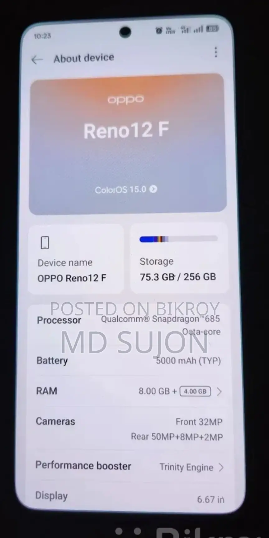 OPPO Reno 12F 8-256 (Used)