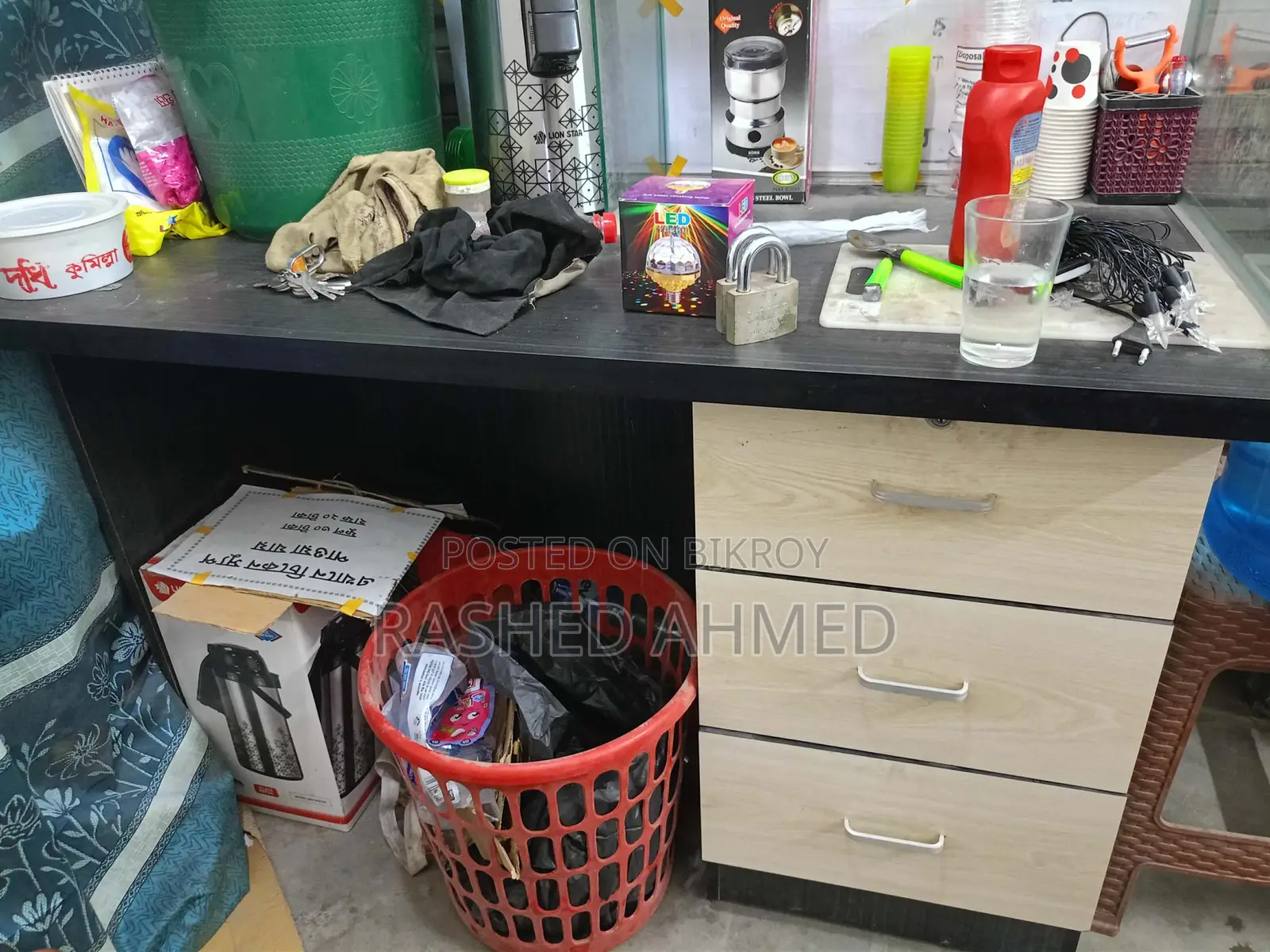 Cash Drawer + Glass Rack for Sale.